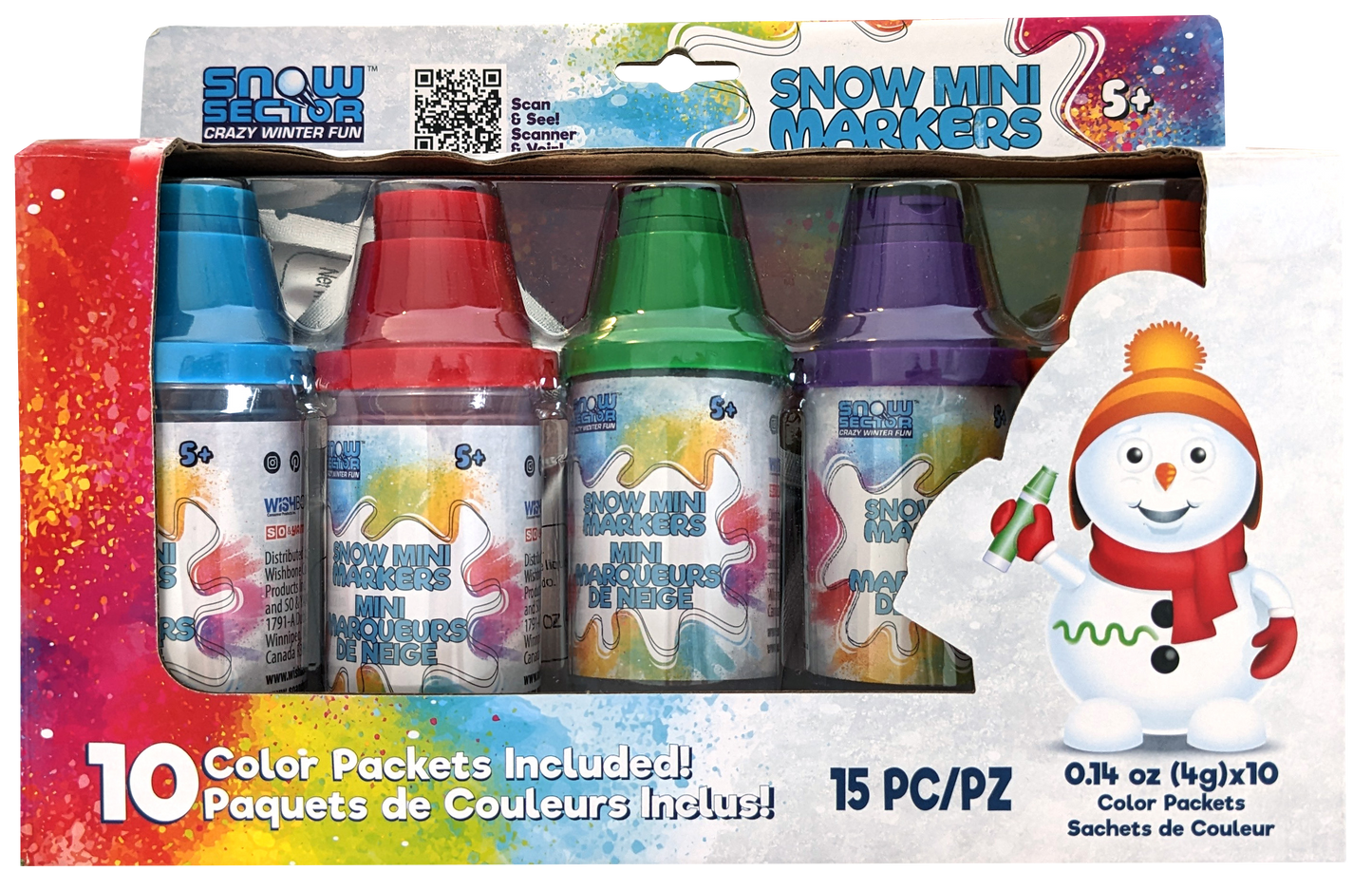 Color the Snow 5 Mini Markers and 10 color packets