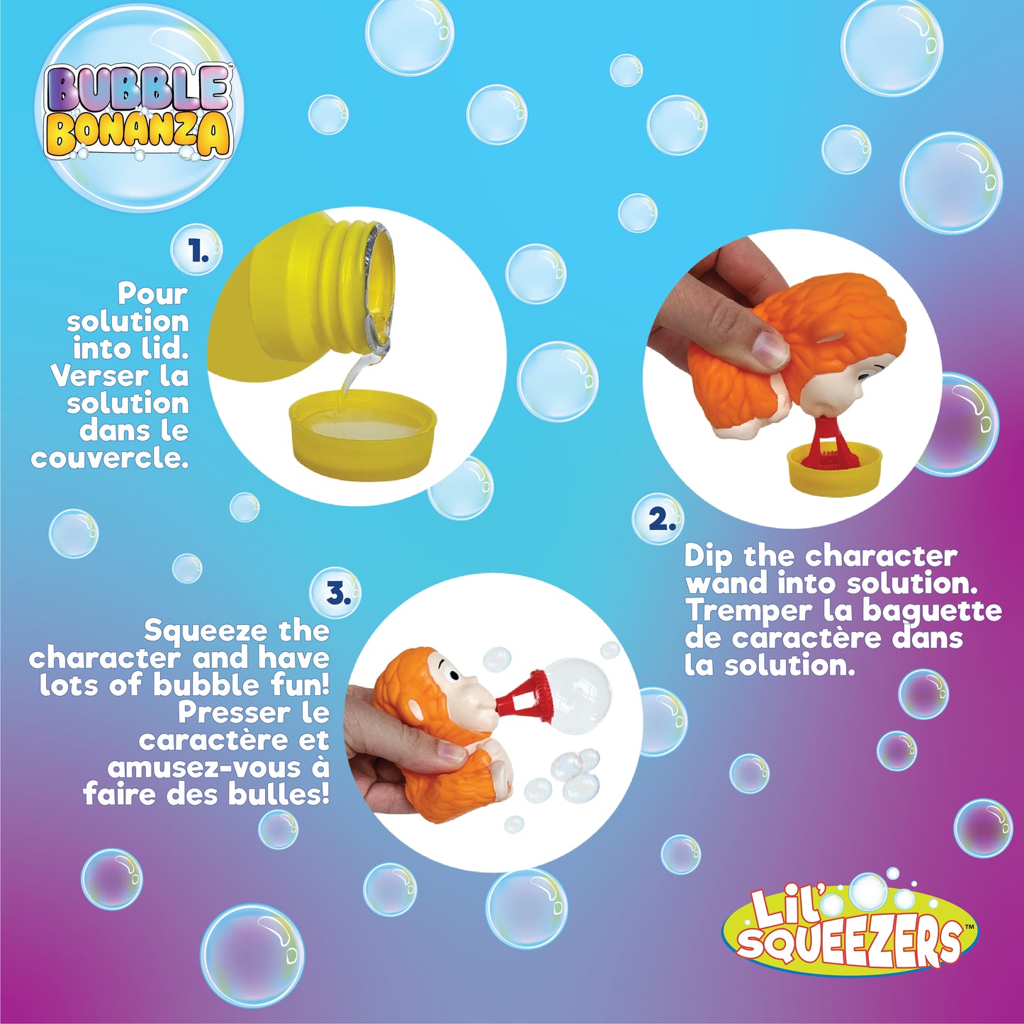 Lil' Squeezers Animal Bubble Blowers - 3 Pack