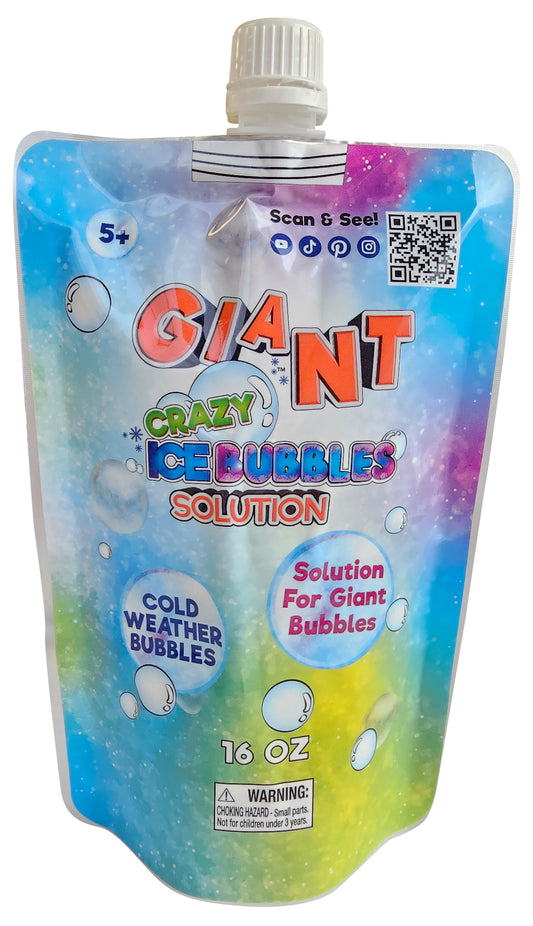 Crazy Ice Bubbles Giant Bubble Solution 16-ounce Refill Bag