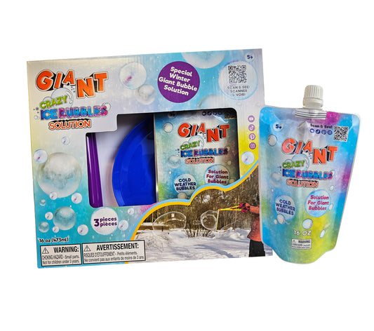 Crazy Ice Bubbles Giant Bubbles with extra refill bag 16oz